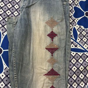 Mango Brand Embroidered Jeans For Women