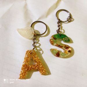 A nd S Keychain Resin