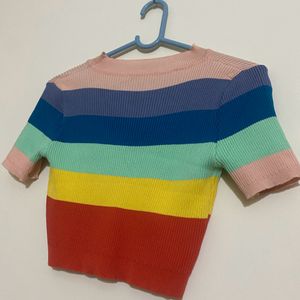 Tricolour Crop Top