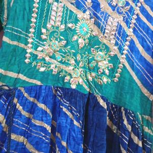 Blue Anarkali Kurti