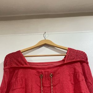 Fashionable And Party Wear Top With Shimmery Cloth