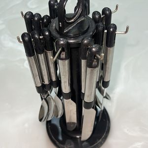 Table Spoon Set With Stand