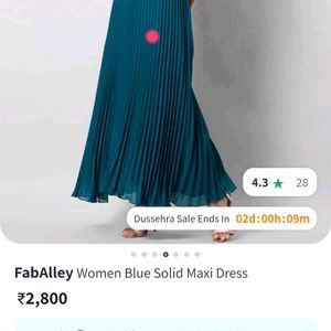 FabAlley Women Blue Maxi Dress For Bust 32..