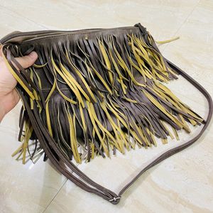 Brown Boho/frill Bag