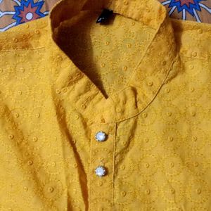 Mustard Yellow Colour Kurta For Festive Wear...