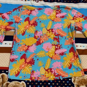 Flower Printed T Shirt