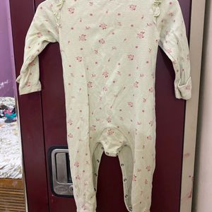 BabyOye Cotton Waffle Knit Full Sleeves SleepSuit