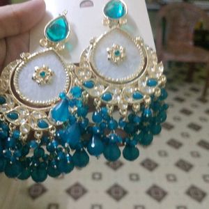 Gorgeous Ocean Blue Jhumka