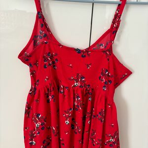 Street 9 Red Printed Top