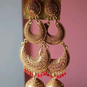 Beautiful Red Colour Ear Rings