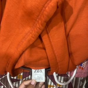 Zara Orange Colour Sweat Jarkeen