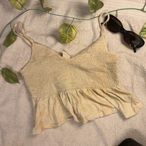 Crop top light green sleeveless