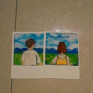 Couples Polaroid Painting For Gifting