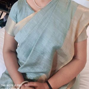 Very Unique Colour Ghicha Silk With Blouse