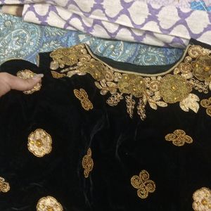 Velvet Zardosi Black Blouse