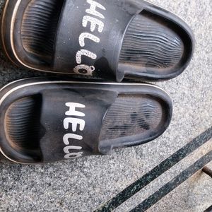 Its A Black With Hello Sandal