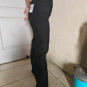 Black High Waist Straight Jeans