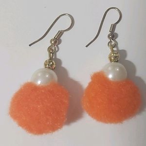 Orange Light Weight Eariings Brand New