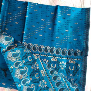 Blue Design Saree