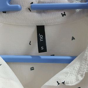 Branded Off White Top