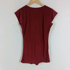 Maroon Plain Casual Top (Women)