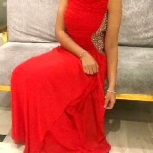 Partywear Red Gown