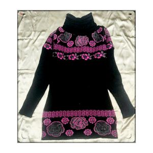 High Neck Woolen Top