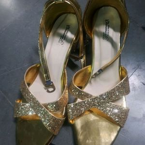 new shinny golden heels