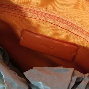 MANGO orange Handle Bag With Faux Fur