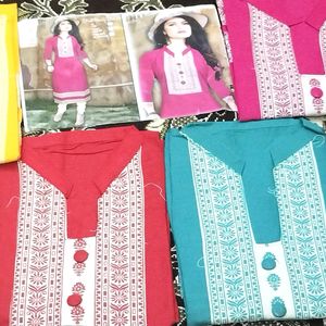 Kurti khadi 1 piece Rose design latest fancy/weste