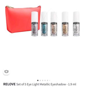 Relove Brand Set Of 3 Eye Light Metallic Eyeshadow