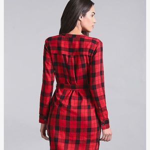 Gap Red Cheks Dress Without Belt