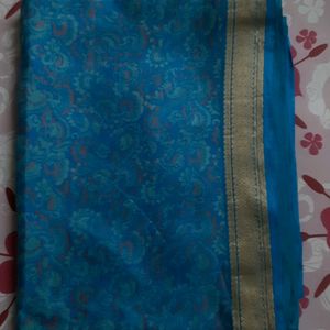 Silk Saree With GOLDEN Jori Border