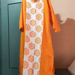 Printed Orange Kurti