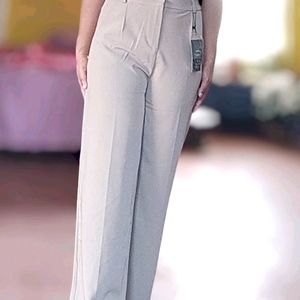 Beige Straight Trouser