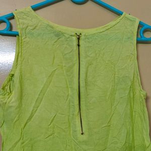 Noi: Lime green Sleeveless Top (Must Buy)