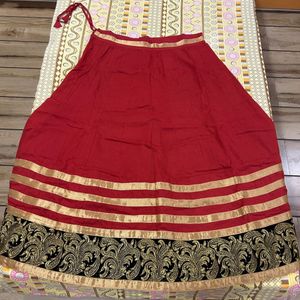 Red Ethnic Skirt