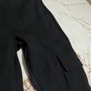 Black Trousers With Side Pocket