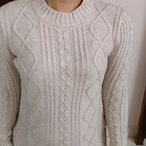 Banana Republic Women Cable Knit Boat Neck Sweater