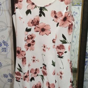 White Floral Frock