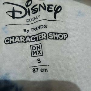 White And Sky Blue Printed Top Of Disney