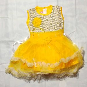 Baby Girl Dress 1-2 Years Age Yellow Like A NEW