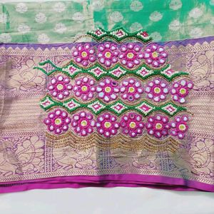 PRICE DROP..🥳 Partywear Banarasi Saree.. 🥳