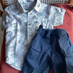 Kids Zara Shirt ,pantalooon Junior Shorts