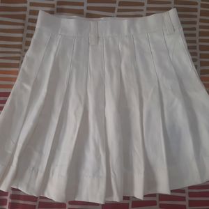 White Pleated Skirt Thrift Cute