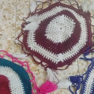 3 Woolen  Round Shap Handkerchief