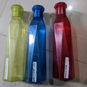 1000ml Water Bottle, Pack Of 3, Used Condition