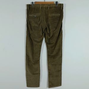 Dark Olive Green Corduroy Pant For Men's