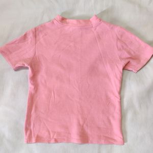 Pink Turtle Neck Solid Top
