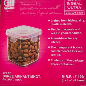 3 Piece Air Tight Container